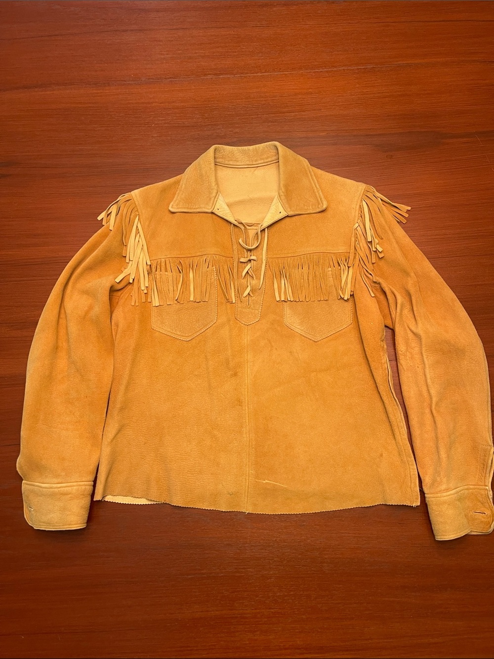 1950s Western Wear Men's Buckskin Fringe Jacket